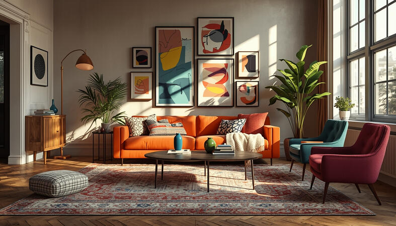 4. Eclectic Modern Living Room